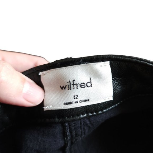 Aritiza Wilfred Melina Cropped vegan leather pant, black - Picture 4 of 10